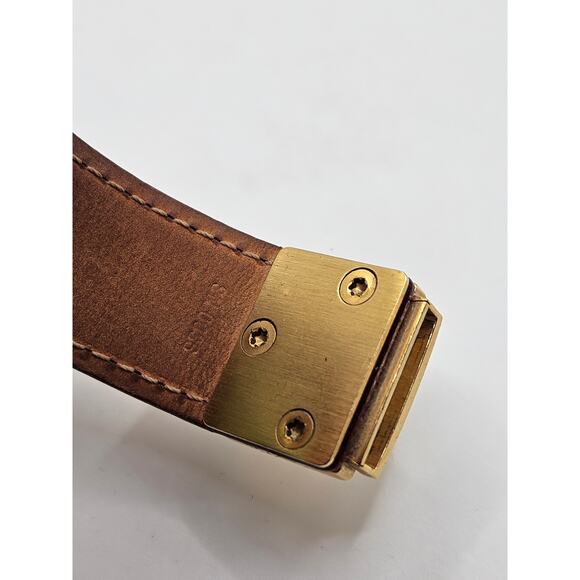Louis Vuitton Gold-tone Multicolor Leather Koala Lock Bracelet - Picture 9 of 15